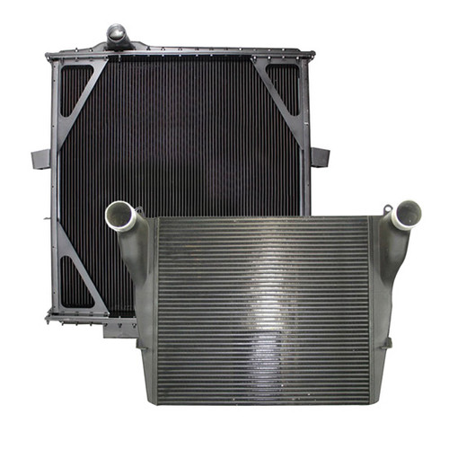 BESTfit Copper Brass 4 Row Radiator & Charge Air Cooler Kit 36.25 X 34.625 X 2.5 Inch Fits Peterbilt 379, 378, 377, 385, 357