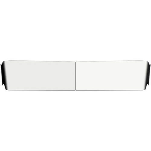 9 Inch Stainless Steel 2 Piece Blind Mount Visor By Lincoln Chrome Fits Peterbilt W/ Flat Windshields