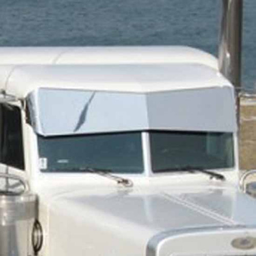 11 To 8 Inch SS Bowtie Drop Visor, Side Mount For Peterbilt 389, 389 Glider