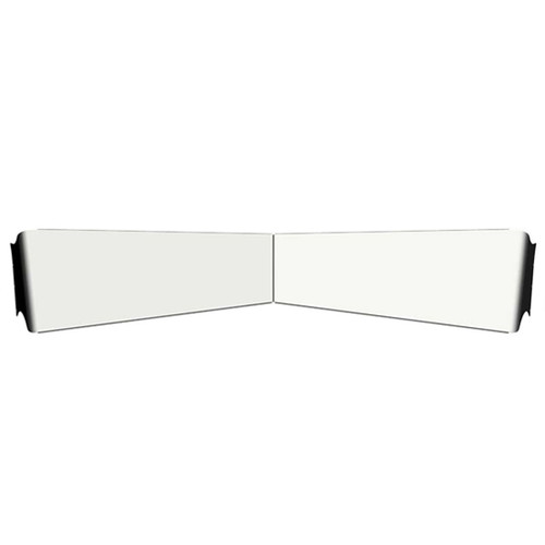8 X 12 Inch Stainless Steel Reverse Bowtie Visor By Lincoln Chrome Fits Peterbilt 378, 379, 388 & 389 Glider