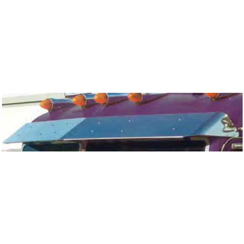 Peterbilt Ultra Cab 2002+ 11 Inch Stainless Steel Louvered Factory Style Extended Visor