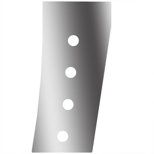 3 Inch Stainless Steel Standard Cowl Panels W/ 8 Round 3/4 Inch Light Holes For 2008-2017 Peterbilt 389 131 BBC