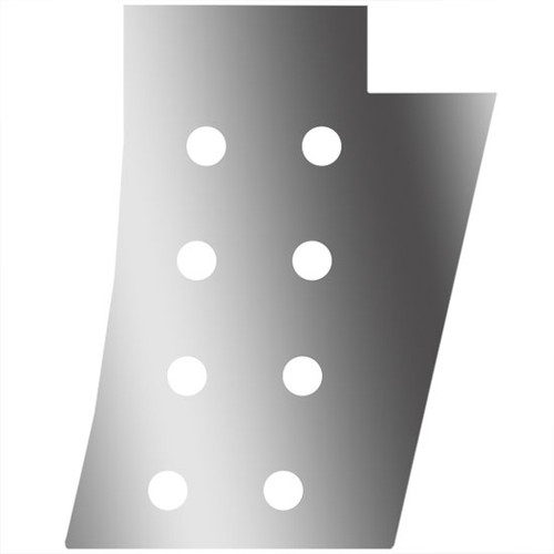 3 Inch Stainless Steel Notched Cowl Panels W/ 16 Round 3/4 Inch Light Holes For Peterbilt 389 131 BBC, Glider