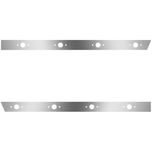 Stainless Steel Extended Cab Panels W/ 8 P1 Light Holes For Peterbilt 388 123 BBC