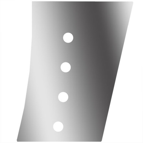 3 Inch Stainless Steel Wide Cowl Panels W/ 8 - 3/4 Inch Light Holes For Peterbilt 388, 389 & Glider 123 BBC