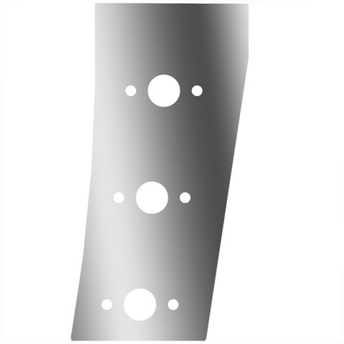 3 Inch Stainless Steel Standard Cowl Panels W/ 6 P1 Light Holes For Peterbilt 389 131BBC 2018-Current