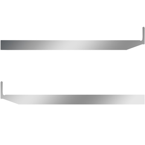 2.5 X 44 Inch Stainless Steel Blank Sleeper Panel W/ Extenders For Peterbilt 567, 579 - Pair