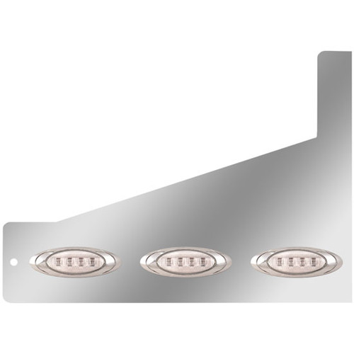 3 Inch Sleeper Extensions W/ 6 P1 Amber/Clear LEDs For Peterbilt 36/44/48/58/63/72 Inch Unibilt Sleepers