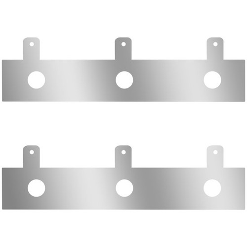 Exhaust Filler Panels W/ 6 - 3/4 Inch Light Holes For Peterbilt 386 W/ Rear-Mount Exhaust