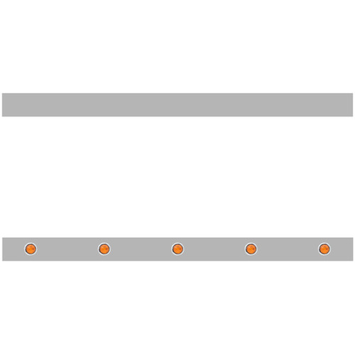 6.5 Inch Paintable Sleeper Panels W/ 10 - 3/4 Inch Round Amber/Amber Downglow LEDs For Peterbilt 378, 379, 388, 389