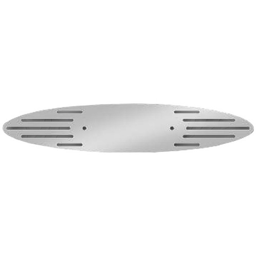 Stainless Steel Ellipse W/ Cutouts Hood Emblem Accent For Peterbilt 367, 378, 379, 388, 389