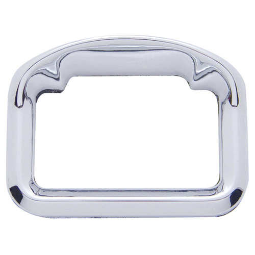 Chrome Bezel W/ Visor For American Class Peterbilt 379 Glove Box Emblem