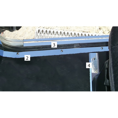 Peterbilt 359 TPHD Stainless Steel Door To Door Cab Carpet Trim For - Pair