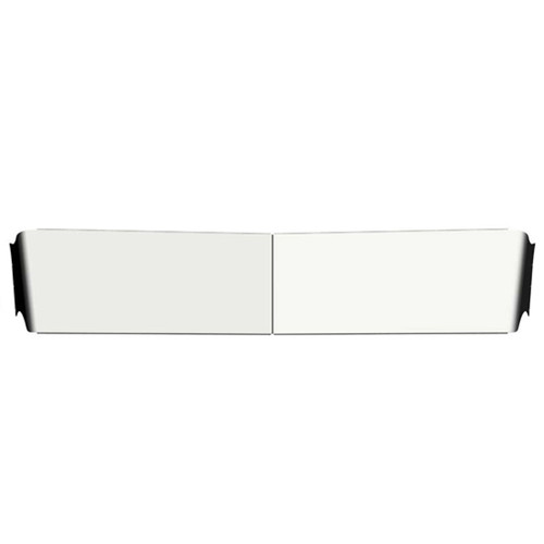 13 Inch Paintable Stainless Steel Straight Visor By Lincoln Chrome Fits Kenworth W900 W/ Flat Windshield