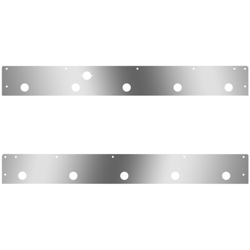 Stainless Steel Cab Panels W/ 10 - 2 Inch Light Holes, Block Heater Plug For Kenworth T800, W900