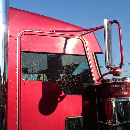 8 Inch Stainless Steel Door Chop By 12 Gauge Customs Fits Kenworth W900L/Aerocab W/ Daylight Door Windows