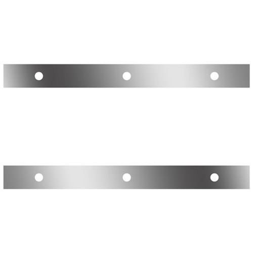 38 Inch Stainless Steel Sleeper Panels W/ 6 Round 3/4 Inch Light Holes For Kenworth T660, T800, W900