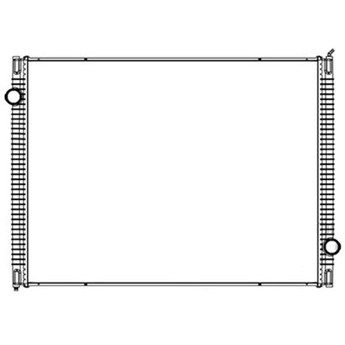 BESTfit Plastic Aluminum 2 Row Radiator W/O Frame 45.625 X 34.875 X 2 Inch Replaces 1003715E 1003715F Fits International WorkStar 7300, 7400, 7500 & 7600