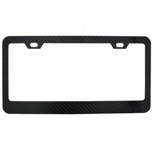Carbon Fiber Style Wide Bottom License Plate Frame