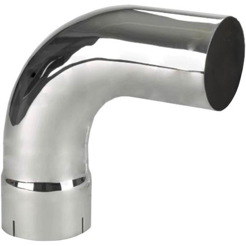 BESTfit 4 Inch ID-OD X 18 Inch OAL 90 Degree Chrome-Plated Steel Elbow