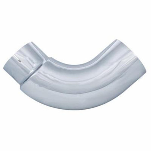 Chrome 90 Degree Exhaust Elbow Reduce 6 Inch O.D. To 5 Inch I.D. - 13 Inch X 13 Inch