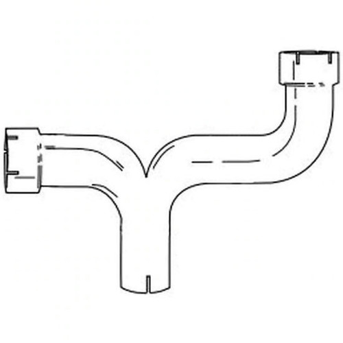 BESTfit 4 Inch 16G Aluminized Steel Y-Pipe For 4 Inch Stack Kits