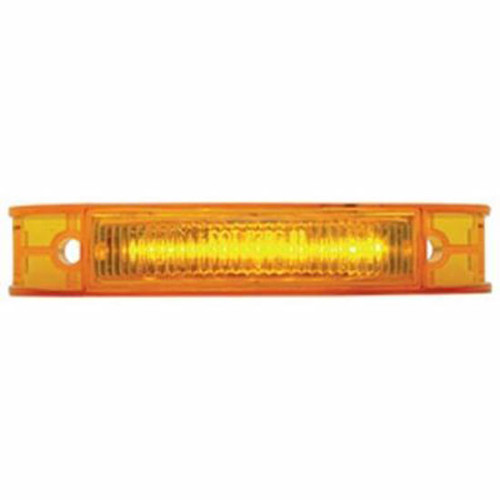 7 LED Rectangular Clearance/ Marker Light - Amber LED/ Amber Lens