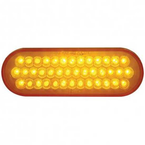 40 LED Oval Turn Signal Light - Amber LED /Amber Lens