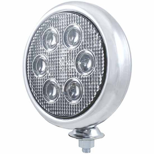 5 Inch 6 Diode LED Chrome Work Light W/ 750 Lumens & Clear Lens