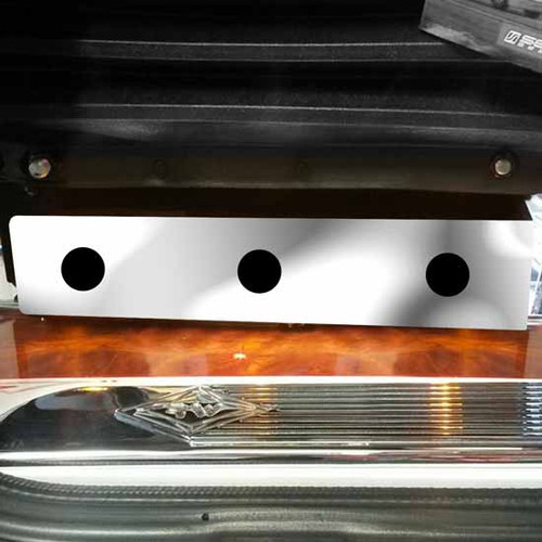 Stainless Steel Seat Base Cover W/ 8 - 3/4 Inch Light Cutouts