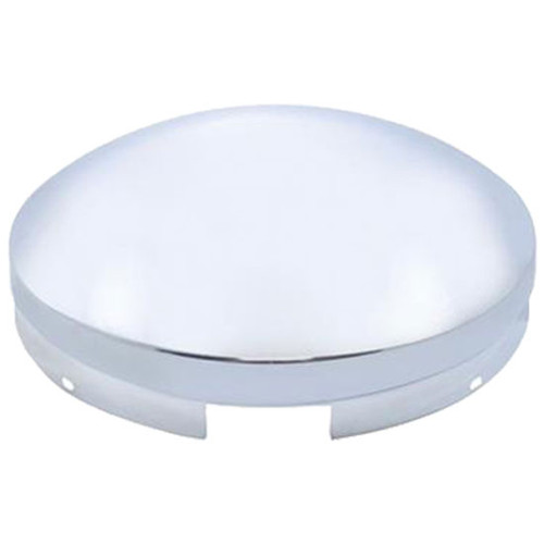 Chrome Dome Front Hubcap W/ 4 Even Notches & 3/4 Inch Side Wall For 8 23/32 Inch Hub Bore