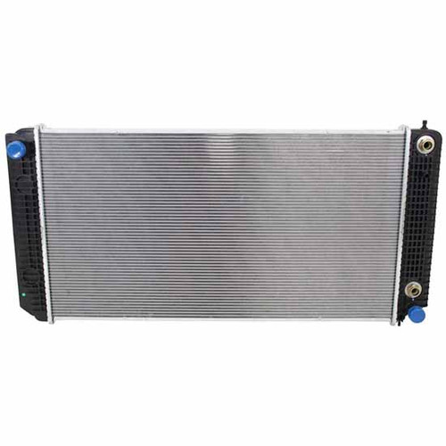 BESTfit Plastic Aluminum 1 Row Radiator W/ Oil Cooler 42.875 X 23.25 X 2 Inch Fits GMC Topkick, GMC C6500, GMC C7500, Chevrolet Kodiak C65 & C75