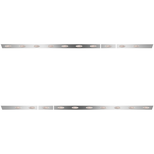 Stainless Steel Side Fairing Panels W/ 20 P1 Amber/Clear LEDs For Volvo VNL 770 Gen I 1997 - 2003 W/ 223 - 231 Inch Wheel Base