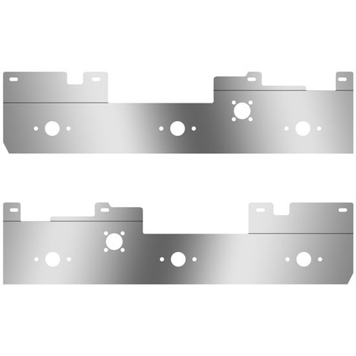 Stainless Steel Cab Panels W/ Fairings, 6 P1 Light Holes For Volvo VNL 630, 670, 730, 780 Gen II 2004 - 2018