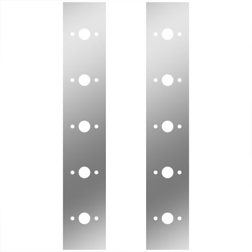 Stainless Steel Rear Air Cleaner Light Panels W/ 10 P3 Light Holes For Western Star Constellation 1997 - 2016