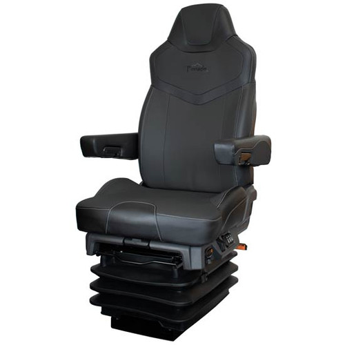 Seats Inc. Pinnacle Air Seat With High Back, Std Base, Armrest, Heated - Duraleather Black