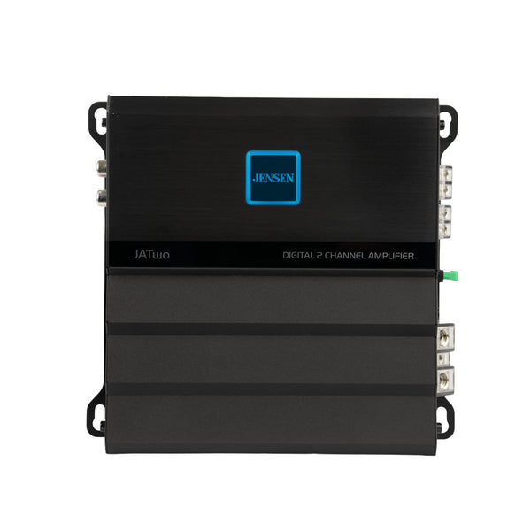 Jensen JATWO 2-Channel Class D Amplifier – 445W RMS Bridgeable MOSFET Car Audio Amp