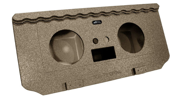 Elite Audio Enclosures | GM Cadillac Escalade EXT 2002-2013 Dual 12" Ported - USA Made Subwoofer Box with Bed Liner Spray Finish