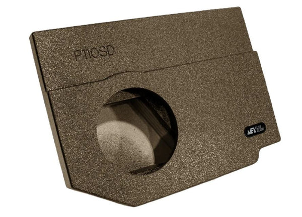 Elite Audio | Dodge RAM Enclosures - 2002-2018 Quad Cab / Double Cab 4-Door Single 10" Sealed - USA Made Subwoofer Box with Bed Liner Spray Finish