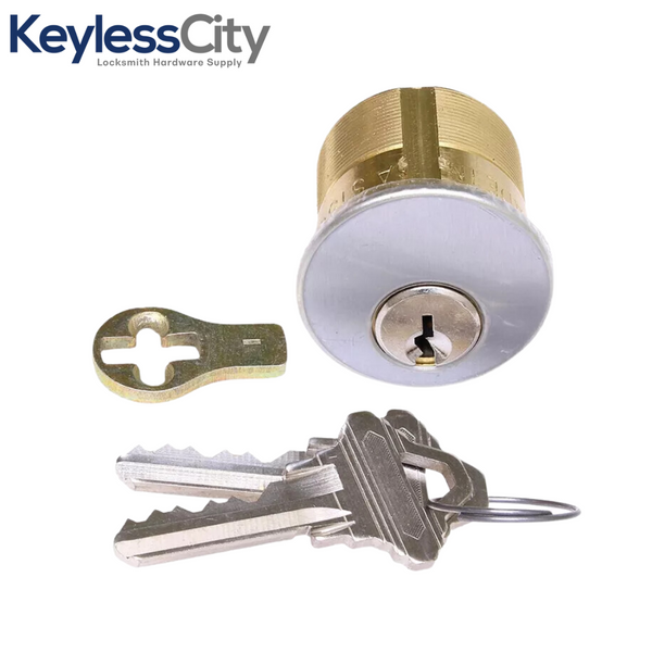 Kiwkset Premium Mortise Cylinder - 2" - 26D - Satin Chrome