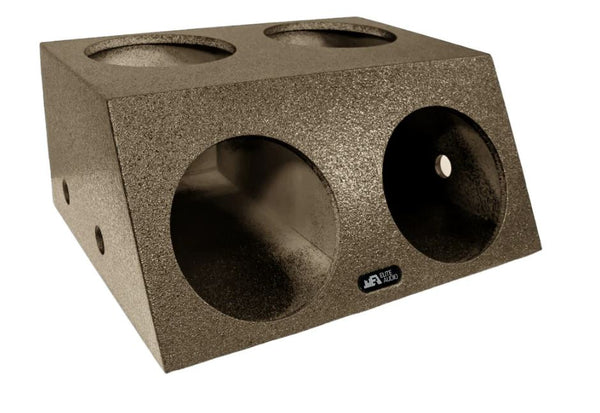 Elite Audio Enclosures | Universal Quad 12" Angle Face Sealed - USA Made Subwoofer Box with Bed Liner Spray Finish