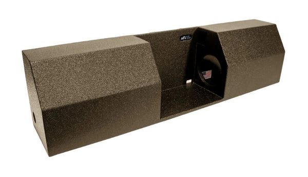 Elite Audio Enclosures | Dodge Single Cab Dual 8" Ported - USA Made Subwoofer Box with Bed Liner Spray Finish