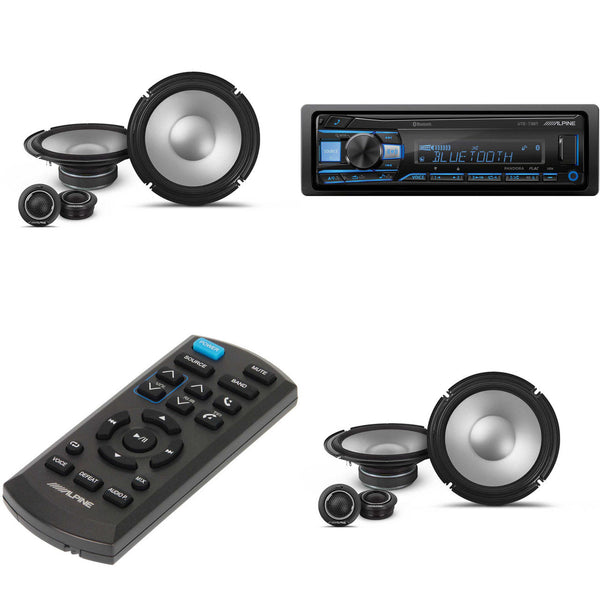 Alpine UTE-73BT, RUE-4360 Remote with 2 Pairs Alpine S2-S80C Type S 8" Component Speakers