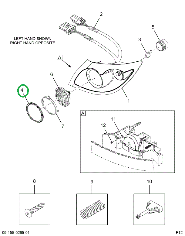 2589895C1 RING, HEAD LIGHT TRIM, RH,LH