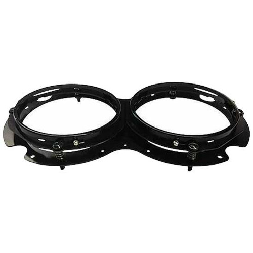 Black Steel Dual Round Mounting Assembly For Dual Headlights