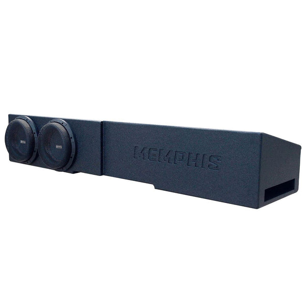 Memphis Audio MJMECHEV8D1V2 Dual 8" Loaded Enclosure for 07-27 Chevy Silverado & GMC Sierra Crew Cab