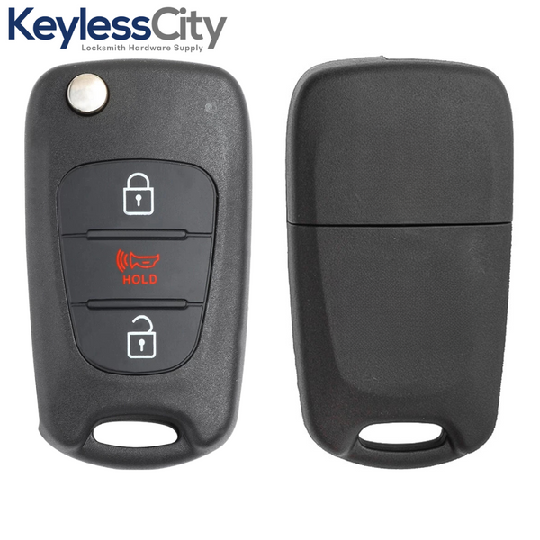 2010-2012 Kia Soul / 3-Button Flip Key / PN: 95430-2K250 / NY0SEKSAM11ATX (AM11MY) (AFTERMARKET)