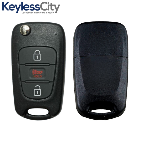 2012-2013 Kia Rio / 3-Button Flip Key / PN: 95430-1W020 / TQ8-RKE-3F02 (AFTERMARKET)