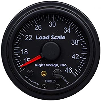 510-46-B Right Weigh E-Z Weigh Analog In-Dash Load Scale with Black Bezel