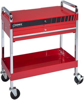 Sunex Service Cart with Locking Top & Drawer - Red (8013A)